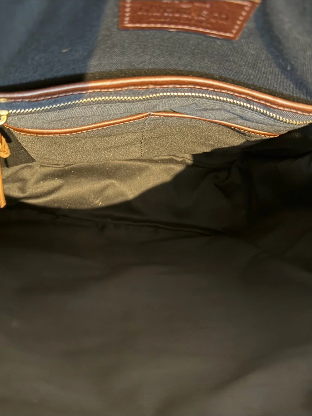 JW Hulme Co. Brown Leather Men's Backpack with Brass Buckles